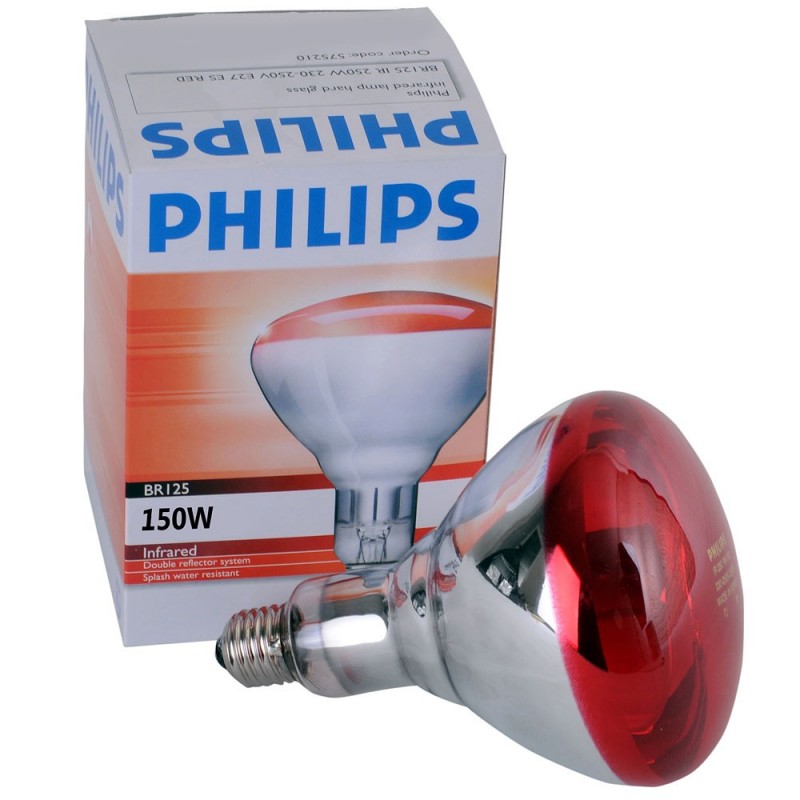 Prestigieus vonnis Arashigaoka Infrarood lamp Philips 150 Watt rood - Het Voederhuisje BV