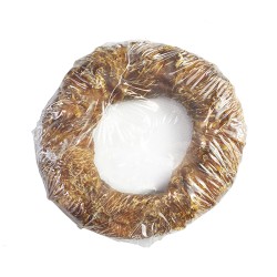 Wit buffelhuid donut 10 cm met kip 1-pack